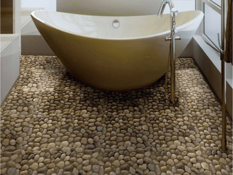 River Stone Bathroom Floor Clsa Flooring Guide   Pebble Tile Shower Floor 