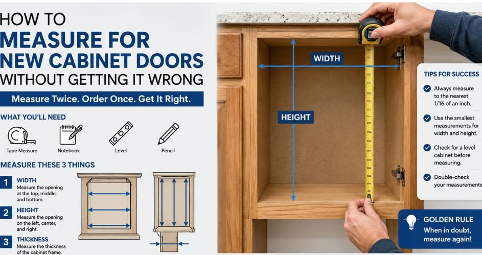 How to Measure for New Cabinet Doors Without Getting It Wrong